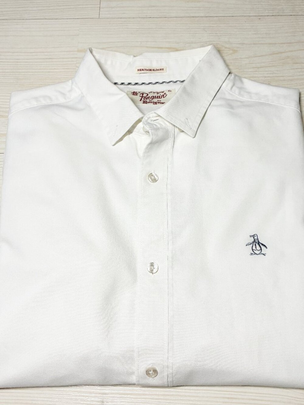 Original Penguin Men's Heritage Slim Fit Long Sleeve Button Down Shirt Size XL